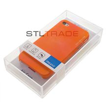 Накладка Air Case для iPhone 4 4S + защитная пленка, оранжевая, Deppa