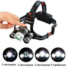 Сверхмощный налобный фонарь Boruit HL-003-T6