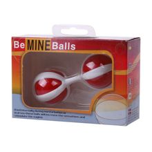 Baile Красно-белые вагинальные шарики BE MINI BALLS (красный с белым)