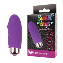 Мини-вибратор в виде пениса Sweet toys фиолетовый 5,5 см
