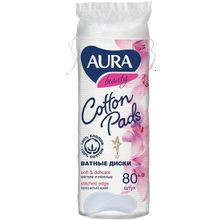 Aura Beauty Cotton Pads 80 дисков в пачке