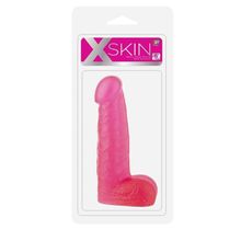 Розовый фаллоимитатор XSKIN 6 PVC DONG - 15,2 см. Розовый