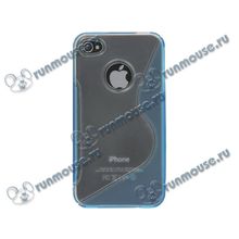 Чехол Flextron "IPH4-GTP01" для Apple iPhone 4 4S, голубой [96025]
