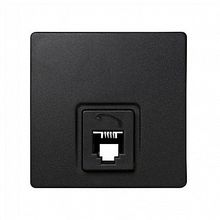 Розетка телефонная 1xRJ11 73 LOFT, графит |  код. 73480-62 |  Simon