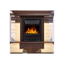 Портал Firelight Forte Classic U (угловой) камень бежевый, шпон темный дуб