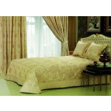 Жаккардовое покрывало золотистое 270х270 см Asabella (Анабелла) 16-BL