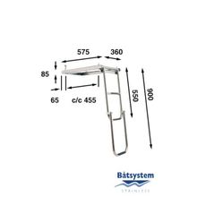 Batsystem Трап транцевый Batsystem BK90 900 x 360 мм 3 ступеньки