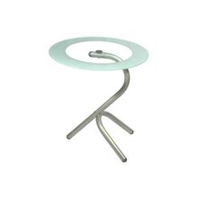 Мебелик Стол журнальный Дуэт 5 металлик прозрачный