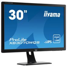 Монитор iiyama xb3070wqs-b1, 30" (2560x1600), ips, vga (d-sub), dvi, hdmi, dp