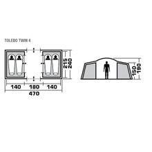 Trek Planet Палатка Trek Planet Toledo Twin 4 (70116)