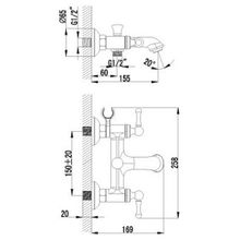 Смеситель Lemark plus Balance LM1302C для ванны с душем