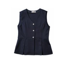 President School жилет с отрезной баской синий