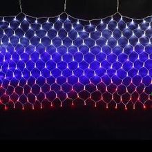 SHLights Гирлянда светодиодная Сетка Флаг России, 240 LED, для помещений, 8 режимов мигания, белый-синий-красный (NTLD240-RT)