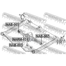 Сайлентблок Балки Моста | Зад Прав | Nissan Almera Uk Make N16e 2000.02-2006.11 [El] Febest арт. NAB005