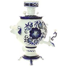 Набор самовар-шар электрический 3 литра с художественной росписью "Гжель" арт. 103568