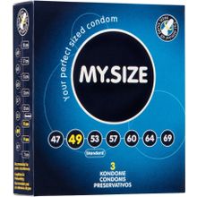 Презервативы MY.SIZE размер 49 - 3 шт. прозрачный