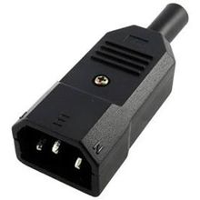 LAN-IEC-320-C14	Вилка IEC 60320 C14, 10A, 250V, разборная, черная