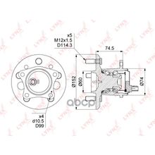 Ступица Колеса | Зад Прав | LYNXauto арт. WH1494