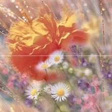 Панно Ceramica Classic Flowers P2-2D205 (из 2 плиток) 400х400