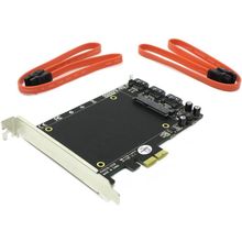 Контроллер   STLab A-550 (RTL)  PCI-Ex2, SATA 6Gb s, 3port-int, 1port-int for SSD 2.5" , RAID, Hyper Duo