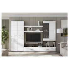 SV-мебель Гостиная МГС 7 Исполнение 1 Дуб Венге   Белый глянец