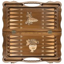 Шахматы + нарды резные "Вардени" 60 с ручкой