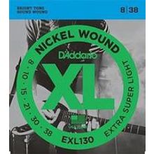 EXL130 XL NICKEL WOUND Струны для электрогитары Extra Super Light 8-38 D`Addario