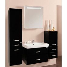 Шкаф-пенал Акватон Америна чёрный малый