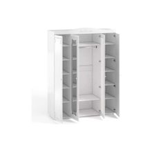Система Мебели Шкаф 4-х дверный с 2-я зеркалами Италия ИТ-60 белое дерево