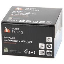 AZOR FISHING Катушка безынерционная MG 300, 6+1 п.п, передний фрикцион, металл.шпуля