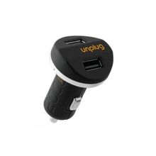 Автомобильное зарядное устройство для iPhone, iPad и iPod Unplug Car Charger Dual USB 2A с USB кабелем для Apple (CC2000IPH)