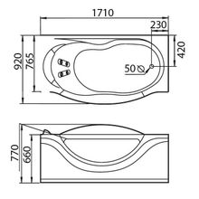 Акриловая ванна Gemy G9072 O R