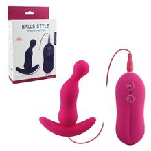 Розовый анальный стимулятор Balls Style Vibrating Anal Plug (28911)