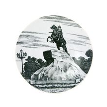 Тарелка декоративная форма "Эллипс", рисунок "Медный всадник", Императорский фарфоровый завод