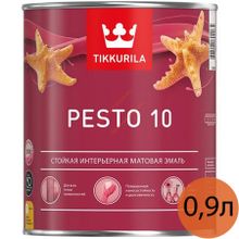 ТИККУРИЛА Песто 10 база C эмаль по металлу и дереву (0,9л)    TIKKURILA Pesto 10 base С под колеровку эмаль по металлу и дереву матовая (0,9л)