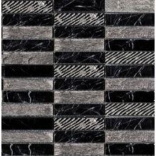 Мозаика Lantic Colonial Mosaico Greek Negro Marquina чип 23x98 29,6х29,6