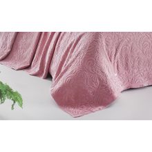Простынь махровая "KARNA" ESRA 160x220 см цвет розовый