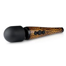 EDC Жезловый вибромассажер Shaka Wand Vibrator - 28 см. (черный с леопардовым)