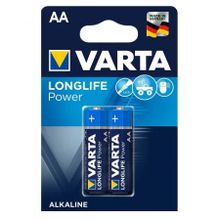Батарейка AA VARTA LR6 2BL LONGLIFE Power, щелочная, 2 шт, в блистере (4906)