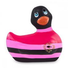 Вибратор-уточка I Rub My Duckie 2.0 Colors с черно-розовыми полосками (239728)