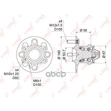Ступица Колеса | Зад Прав Лев | LYNXauto арт. WH1239