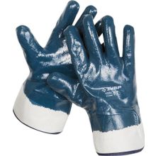 Перчатки ЗУБР "МАСТЕР" рабочие с полным нитриловым покрытием, размер L (9)