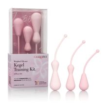 California Exotic Novelties Набор из 3 вагинальных кегель-массажёров разного размера Weighted Silicone Kegel Training Kit (розовый)