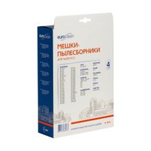 E-16 4 Мешки-пылесборники Euroclean синтетические для пылесоса, 4 шт