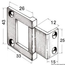 Osculati Периферийные петли (европетли) для дверец с широкой дверной коробкой, 38.924.00