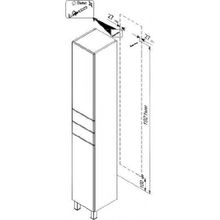 Шкаф-пенал Triton Кристи 30 R, 2 двери, 2 ящика, белый