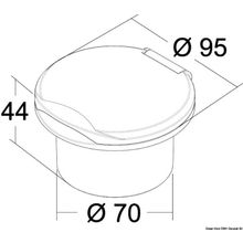 Osculati Classic Evo chromed shower box PVC hose 4 mm Flat mounting, 15.250.07