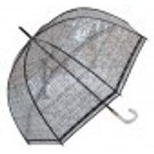 Ferre - Зонт женский трость, оригинальный дизайн, "прозрачный логотип"