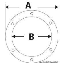 Osculati Inspection hatch white easy opening 152 mm, 20.203.00