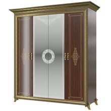 Мэри-Мебель Шкаф 4-х дверный Версаль СВ-01 цвет орех тайский ID - 292300
